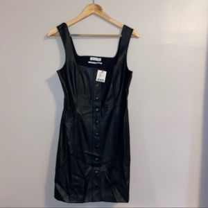 Faux leather dress
